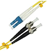 Fibershack - 3ft / 1M LC to ST Fiber Patch Cable - Duplex - ST to LC Single Mode Fiber Cable - LS...