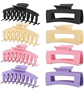 LuSeren 8 Pack Hair Clips for Women 4.3 Inch Large Hair Claw Clips for Women Thin Thick Curly Hai...