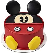 DecoSet Disney Mickey Mouse Cake Topper, 7-Piece Topper Set with Ears, Eyes, Buttons and Shoes, ...