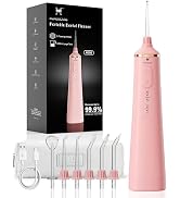 HUACO CARE Upgraded Water Flosser 300ml Large Tank, 5 Modes Professional Cordless Oral Irrigator,...