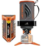Jetboil Flash 1.0L Portable Fast Boil Stove with WindGuard for Camping and Backpacking, 1-Step Au...