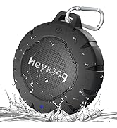 HEYSONG Mini Bluetooth Shower Speaker, IP67 Waterproof Speakers, 15H Playtime, Stereo Pairing, Sm...