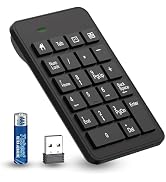 Wireless Number Pad with Battery, Enhanced Efficiency with 23 Keys Numeric Keypad Upgraded Versio...