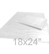 18x24 inches Clear Plastic Flat Open Poly Bags Great for Proofing Bread