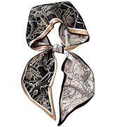RFQMNO Hair Scarf for Women - 53"x5.3" Purse Scarf, Extra Long Satin Wrap, Versatile Belt & Boho ...