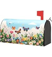 Mailbox Covers Magnetic Standard Size 18 x 21 Inch Beautiful Flowers in Spring Summer,Mailbox Wra...