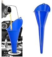 NYTKL Oil Funnel, Plastic Long Neck Multi-Purpose Spill Saver Funnel, Engine Oil Funnels for Fill...