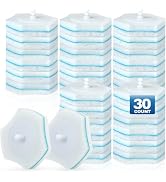 Ksend Toilet Bowl Cleaners - 30 Pack, Powerful Toilet Wand Refills, Disposable Toilet Brush Repla...