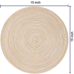 round placemat beige round fabric placemats washable placement mats for dining table