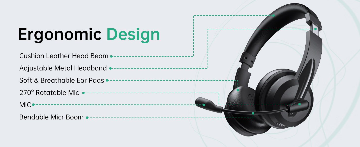 computer headset with microphone