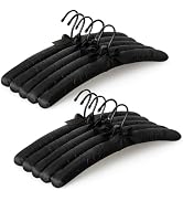 TOPIA HANGER Padded Hangers for Women Clothing,17-inch Satin Hangers 10 Pack Thick Foam Padded No...