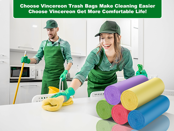 Colorful With Handle Trash Bags