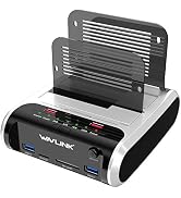 WAVLINK USB 3.0 to SATA Dual Bay External Hard Drive Docking Station with Offline Clone & UASP(6G...
