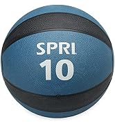 SPRI Medicine Ball - Thick Walled Heavy Duty Textured Surface Ball for Workouts, Endurance Traini...
