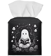 ZOUTAIRONG Ghost Tissue Holder Square Halloween Tissue Box Cover Napkin Dispenser for Home Office...