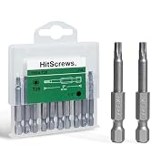 2 Inch T20 Torx Bits, S2 Steel Star Screwdriver Bits, 1/4" Hex Shank, CNC Precision Tips, 10-Pack...