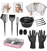 ROOHUA 14 Pcs Hair Coloring Kit - Professional Hair Dye Tools for Home Salon Use with Hair Dye Br...