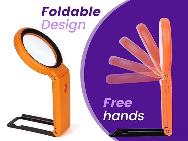 magnifying glass with light