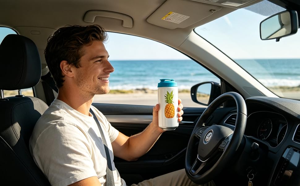 6 vibrant colors (orange, blue, green, pink, purple, gray) – instantly ID your drink.