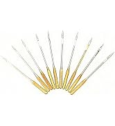 10 Pcs Golden Sewing Machine Needles,Big Eye Sewing Machine Home Sewing Machine Needles Sewing Ma...