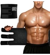 NEWCOO Sweat Waist Trainer For Women Men Waist Trimmer Sweat Belt Band Stomach Wrap Faja For Work...