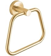 DIYZON Bath Towel Ring, Bathroom Hardware Towel Holder, Gold Towel Ring for Bathroom, Modern Trap...