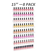 Sezanrpt 8 Pack Nail Polish Wall Rack, Clear nail polish organizer wall mounted, Acrylic Nail Pol...