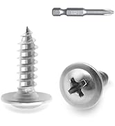 JEGONFRI 250pcs #8 x 1/2" 410 Stainless Steel Modified Truss Head Wood Screws, Phillips Drive Sel...