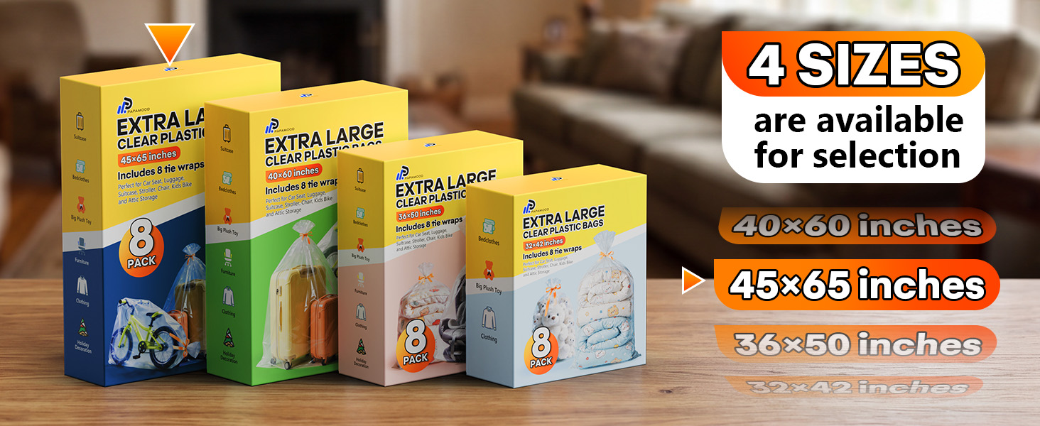 Nylofume bags are thick and clear; ideal as moving liner for suitcase and luggage.