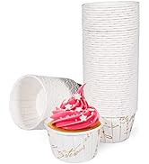 TRUSBER Baking Cups,100pcs Paper Cupcake Liner Standard Wrappers Nonstick Muffin Molds Greaseproo...