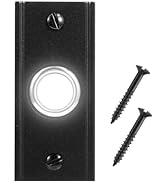 Doorbell Push Button, Gold Heavy Duty Metal Door Bell Wired Button LED Lighted Wall Mounted Door ...