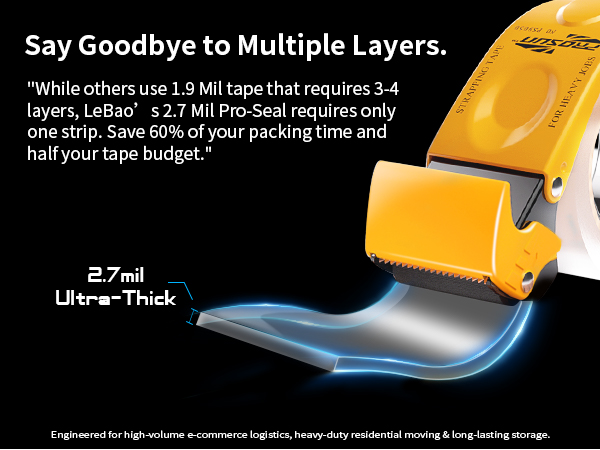 lebao heavy duty 2.7 mil thick tape ultra thick base material tear resistant high pressure transit