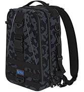 Reaction Tackle Fishing Bag - Water Resistant Camo 2-in-1 Sling Backpack - Durable Storage for Ta...