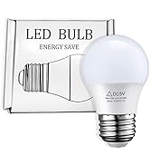 TIMEGOA Safety Low Voltage 5V 5W 3-Way Dimmable LED Light Bulb, G45 E26 E27 Base Energy-Saving Bu...
