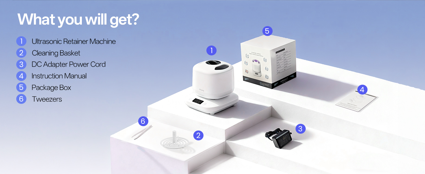 Ultrasonic Cleaner, Portable Ultrasonic Hardware Cleaner, Dual-Action Cleaning