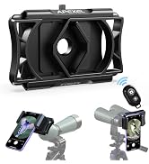APEXEL 360° Telescope Phone Adapter, Upgraded Binocular Photo Adapter for Android & iPhone, Smart...