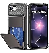 AFGHOA for iPhone 17e Wallet Case,5 Credit Card Holder Flip Cover Wallet Case for iPhone 16e,Secu...