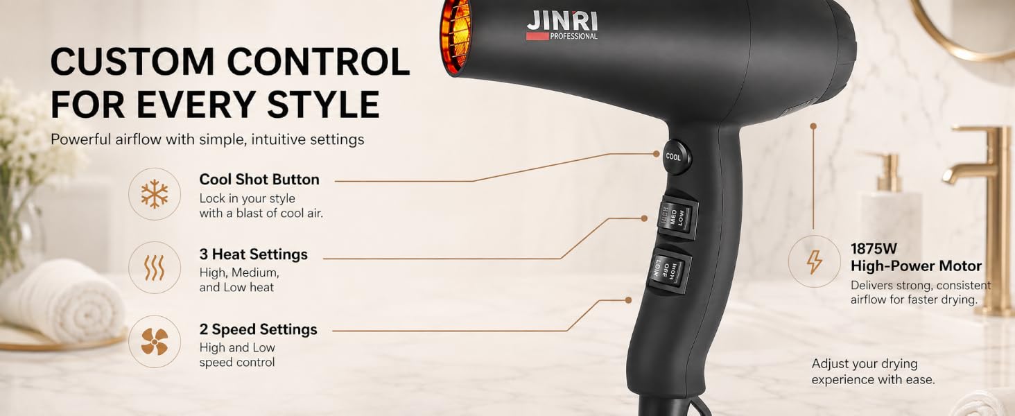 JINRI Infrared Hair Dryer