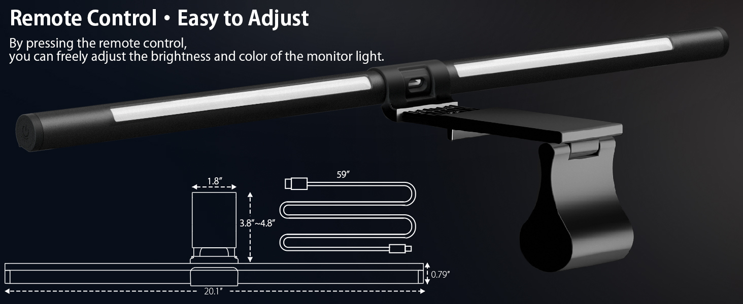 Monitor Light Bar with Remote Control