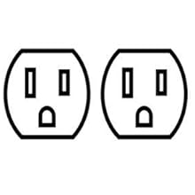 2 outlets, grounded outlets, side access