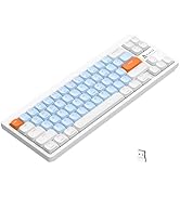 A.JAZZ AKL680 65% Low Profile Wireless Mechanical Keyboard, BT/2.4Ghz Dual Mode 68 Keys Gaming Ke...