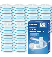 Ksend Toilet Bowl Cleaners - 60 Pack, Powerful Toilet Wand Refills, Disposable Toilet Brush Repla...
