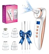 Blackhead Remover Pore Vacuum, Pore Cleaner for Face with 5 Attachments & 3 Suction Levels, USB R...