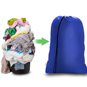 blue laundry bag