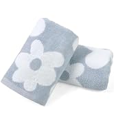 Floral Hand Towels for Bathroom - 2 Pack Cotton Face Towels 13
