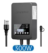 SUNVIE 300W Low Voltage Landscape Transformer with 2 Independent Control Output Landscape Lightin...