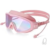 seasprint Swim Goggles, Wide View Clear View Swimming Goggles for Adult, Anti-Fog UV Protection N...