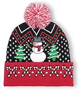 Phaiy Christmas Festival Funny Knit Beanie Cuffed ?Plain Knited Hat Holiday Warm Snow Caps Funny ...