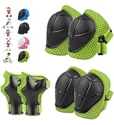 WayEee 6PCS Kids Protective Gear Set, Knee Pads for Kids 3-10 Years Old, Toddler Knee Pads and El...