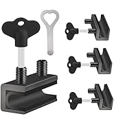 Window Locks, 4 Sets Sliding Window Locks Security Up and Down Window, Window Stoppers for Vertic...